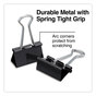 A Picture of product UNV-11124 Universal® Binder Clips with Storage Tub, Medium, Black/Silver, 24/Pack