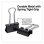 A Picture of product UNV-11140 Universal® Binder Clips with Storage Tub, Small, Black/Silver, 40/Pack