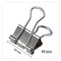 A Picture of product UNV-11240 Universal® Binder Clips with Storage Tub, Small, Silver, 40/Pack
