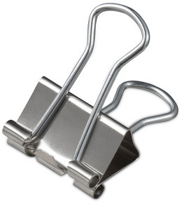 Universal® Binder Clips with Storage Tub, Small, Silver, 40/Pack