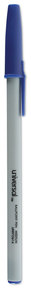 Universal™ Ballpoint Stick Pen Value Pack, Medium 1 mm, Blue Ink, Gray/Blue Barrel, 60/Pack