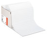 A Picture of product UNV-15852 Universal® Printout Paper 1-Part, 20 lb Bond Weight, 14.88 x 11, White/Green Bar, 2,400/Carton