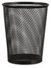 A Picture of product UNV-20013 Universal® Deluxe Mesh Jumbo Pencil Cup Steel 4.38" Diameter x 5.38"h, Black