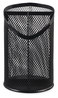 A Picture of product UNV-20019 Universal® Metal Mesh 3-Compartment Pencil Cup 4.13" Diameter x 6"h, Black