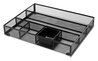 A Picture of product UNV-20021 Universal® Metal Mesh Drawer Organizer Six Compartments, 15 x 11.88 2.5, Black