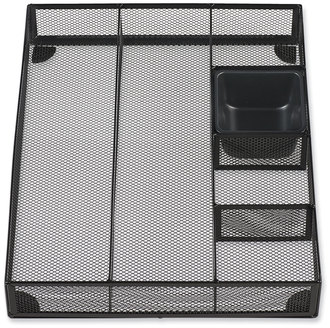 Universal® Metal Mesh Drawer Organizer Six Compartments, 15 x 11.88 2.5, Black