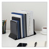 A Picture of product UNV-20025 Universal® Metal Mesh Bookends Nonskid, 5.38 x 6.75, Black, 1 Pair