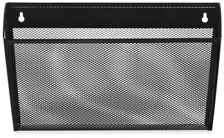 Universal® Metal Mesh Wall File Letter Size, 14" x 3.1" 8.2", Black