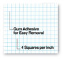 A Picture of product UNV-20631 Universal® Quadrille-Rule Glue Top Pads Quadrille Rule (4 sq/in), 50 White 8.5 X 11 Sheets, Dozen