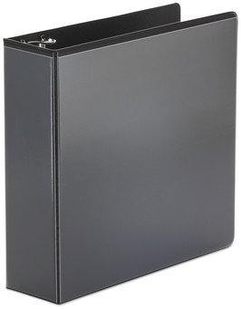 Universal® Economy Round Ring View Binder 3 Rings, 3" Capacity, 11 x 8.5, Black