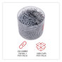 A Picture of product UNV-21001 Universal® Plastic-Coated Paper Clips with Two-Compartment Dispenser Tub, (750) #2 (250) Jumbo Silver