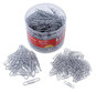 A Picture of product UNV-21001 Universal® Plastic-Coated Paper Clips with Two-Compartment Dispenser Tub, (750) #2 (250) Jumbo Silver