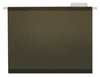 A Picture of product UNV-24115 Universal® Deluxe Reinforced Recycled Hanging File Folders Letter Size, 1/5-Cut Tabs, Standard Green, 25/Box