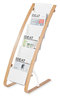 A Picture of product ABA-DDEXPO6WBC Alba™ Literature Floor Display Rack 19.68 x 13.38 36.61, White/Woodgrain