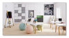 A Picture of product ABA-DDEXPO8WBC Alba™ Literature Floor Display Rack 22.8 x 19.69 36.61, White/Woodgrain