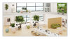 A Picture of product ABA-DDEXPO8WBC Alba™ Literature Floor Display Rack 22.8 x 19.69 36.61, White/Woodgrain