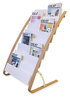 A Picture of product ABA-DDEXPO8WBC Alba™ Literature Floor Display Rack 22.8 x 19.69 36.61, White/Woodgrain