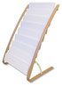 A Picture of product ABA-DDEXPO8WBC Alba™ Literature Floor Display Rack 22.8 x 19.69 36.61, White/Woodgrain