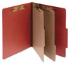 A Picture of product ACC-15036 ACCO Pressboard Classification Folders 3" Expansion, 2 Dividers, 6 Fasteners, Letter Size, Earth Red Exterior, 10/Box