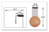A Picture of product ABA-PM1PARTBO Alba™ Cubicle Garment Peg 1-Hook, 1.2 x 1.38 4.3, Wood, Metallic Gray, 1 lb Capacity