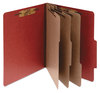 A Picture of product ACC-15038 ACCO Pressboard Classification Folders 4" Expansion, 3 Dividers, 8 Fasteners, Letter Size, Earth Red Exterior, 10/Box