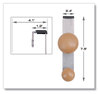 A Picture of product ABA-PM2PARTBO Alba™ Cubicle Garment Peg 2-Hook, 1.2 x 1.38 7.9, Wood, Metallic Gray, 1.5 lb Capacity
