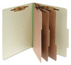 A Picture of product ACC-15048 ACCO Pressboard Classification Folders 4" Expansion, 3 Dividers, 8 Fasteners, Letter Size, Leaf Green Exterior, 10/Box
