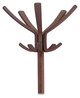 A Picture of product ABA-PMCAFE Alba™ Café Wood Coat Stand Cafe Ten Peg/Five Hook, 21.67w x 21.67d 69.33h, Espresso Brown