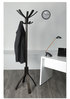 A Picture of product ABA-PMCAFE Alba™ Café Wood Coat Stand Cafe Ten Peg/Five Hook, 21.67w x 21.67d 69.33h, Espresso Brown