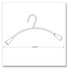 A Picture of product ABA-PMCIN6 Alba™ Metal and Wood Coat Hangers 16.8", Metallic Gray/Mahogany, 6/Set