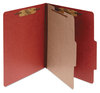 A Picture of product ACC-16034 ACCO Pressboard Classification Folders 2" Expansion, 1 Divider, 4 Fasteners, Legal Size, Earth Red Exterior, 10/Box