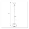 A Picture of product ABA-PMCLEON Alba™ CLEO Coat Stand Alone Rack, Ten Knobs, Steel/Plastic, 19.75w x 19.75d 68.9h, Black