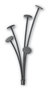 A Picture of product ABA-PMFESTN Alba™ Festival Coat Stand with Umbrella Holder, Five Knobs, 14w x 14d 73.67h, Black
