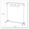A Picture of product ABA-PMGROUP3 Alba™ Large Capacity Garment Rack 63.5w x 21.25d 67.5h, Black/Silver