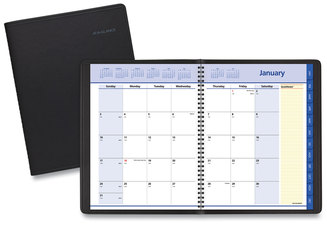 AT-A-GLANCE® QuickNotes® Monthly Planner 11 x 8.25, Black Cover, 12-Month (Jan to Dec): 2026