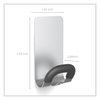 A Picture of product ABA-PMMAG2M Alba™ Magnetic Coat Peg ABS/Magnet/Steel, Black/Silver, Supports 11 lbs