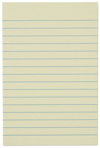 Universal® Recycled Self-Stick Note Pads Ruled, 4" x 6", Yellow, 100 Sheets/Pad, 12 Pads/Pack