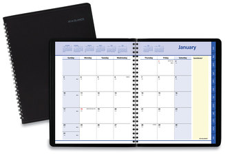 AT-A-GLANCE® QuickNotes® Monthly Planner 8.75 x 7, Black Cover, 12-Month (Jan to Dec): 2026