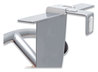 A Picture of product ABA-PMMOUSPART Alba™ Hanger Shaped Partition Coat Hook Metal/Foam/ABS, Silver/Black