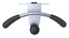 A Picture of product ABA-PMMOUSPART Alba™ Hanger Shaped Partition Coat Hook Metal/Foam/ABS, Silver/Black