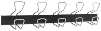 Alba™ Wall-Mount Coat Hooks 29.92 x 2.95 6.45, Metal, Silver, 22 lb Capacity