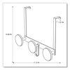 A Picture of product ABA-PMS3P Alba™ Over the Door Metal and Plastic Coat Hook 3 Pegs, Black, 20 lb Capacity