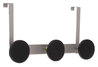 A Picture of product ABA-PMS3P Alba™ Over the Door Metal and Plastic Coat Hook 3 Pegs, Black, 20 lb Capacity