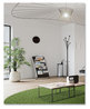 A Picture of product ABA-PMTRIA2M Alba™ Triangular Umbrella Stand Steel, 10.25w x 10.25d 23.67h, Silver/Black