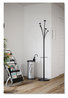 A Picture of product ABA-PMTRIA2M Alba™ Triangular Umbrella Stand Steel, 10.25w x 10.25d 23.67h, Silver/Black