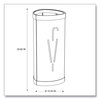 A Picture of product ABA-PMTRIA2M Alba™ Triangular Umbrella Stand Steel, 10.25w x 10.25d 23.67h, Silver/Black