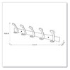 A Picture of product ABA-PMV5 Alba™ Wooden Coat Hook Five Wood Peg Wall Rack, Brown/Silver, 45 lb Capacity