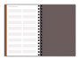 A Picture of product AAG-80620330 AT-A-GLANCE® Plan. Write. Remember.® Planning Notebook Two Days Per Page , 9 x 6, Gray Cover, Undated