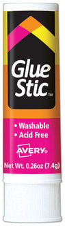Avery® Permanent Glue Stic™ 0.26 oz, Applies White, Dries Clear