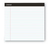 A Picture of product UNV-30730 Universal® Premium Ruled Writing Pads with Heavy Duty Back Heavy-Duty Wide/Legal Rule, Black Headband, 50 White 8.5 x 11 Sheets, 12/Pack